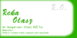 reka olasz business card